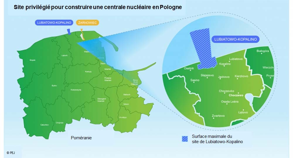 Le site privilégié pour construire une centrale nucléaire en Pologne se trouve dans la commune côtière de Choczewo.