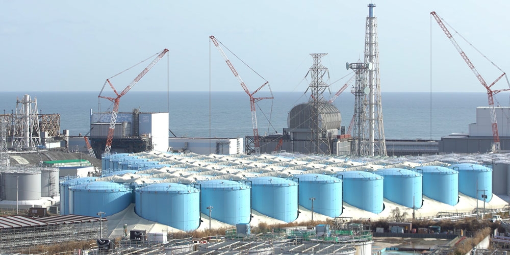 Conteneurs à Fukushima-Daiichi