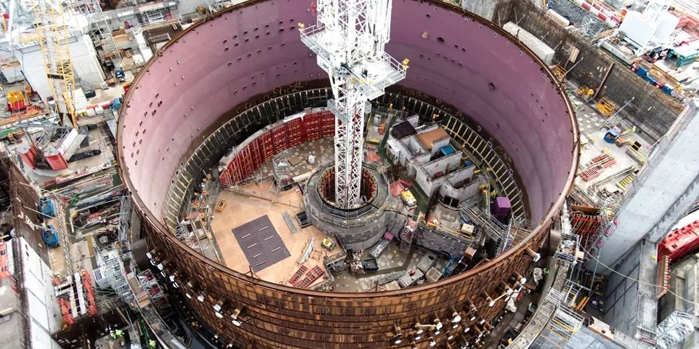 Le bâtiment réacteur de Hinkley-Point-C2 en construction