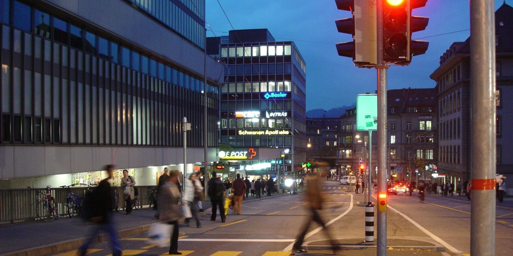 Bahnhof Bern in der Nacht