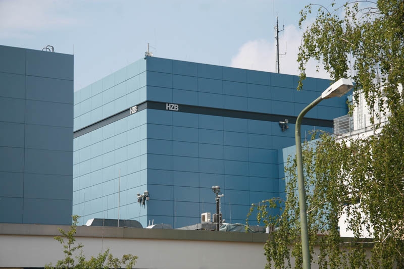 Coup d’œil sur le bâtiment du réacteur de recherche BER II, à Wannsee, qui sera mis à l’arrêt le 1er janvier 2020. L’enveloppe a été changée en 2011.