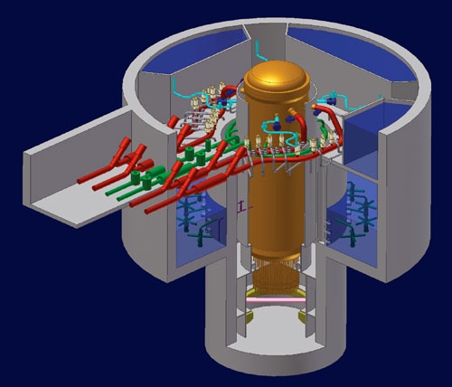 Coupe transversale du ESBWR de GE Hitachi Nuclear Energy (GEH)