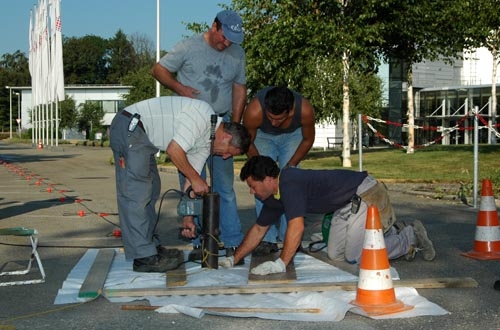 Erdbebenschutz als Daueraufgabe: Bodenuntersuchungen am Standort Gösgen im Jahr 2006.