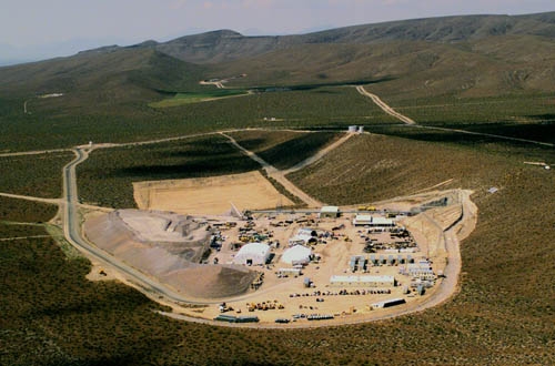 Baubewilligung eingereicht: Am Standort Yucca Mountain soll das erste geologische Langzeitlager der USA für zivile hochaktive Abfälle und bestrahlte Kernbrennstoffe entstehen.