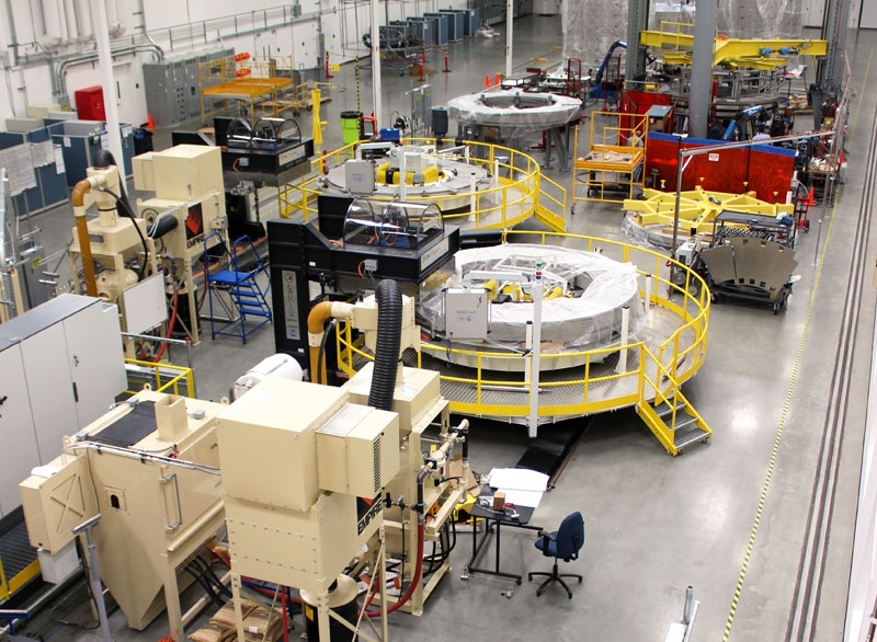 Die zentrale Transformatorspule des Iter – auch zentrales Solenoid genannt – wird in dieser Fertigungshalle der General Atomics hergestellt.