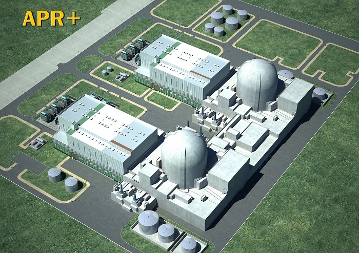 Modell des südkoreanischen APR+ Reaktortyps mit einer Leistung von 1500 MW, dessen Standardauslegung am 14. August 2014 genehmigt wurde.