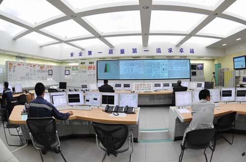 Der Kontrollraum der Kernkraftwerkseinheit Ling-Ao-II-2.