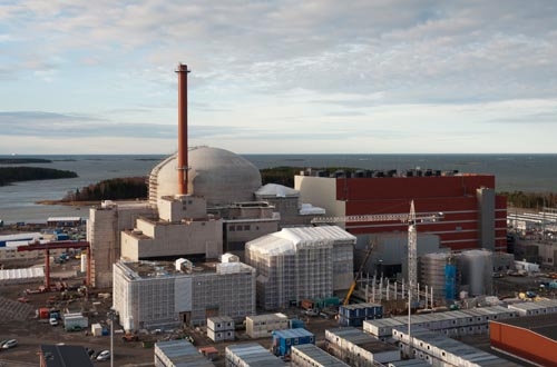 So präsentiert sich die Kernkraftwerkseinheit Olkiluoto-3 am 14. November 2011.