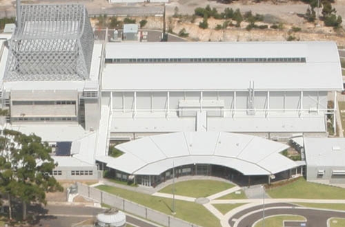 Le bâtiment d'Opal avec la salle de rayonnement neutronique