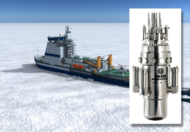 La Russie prévoit de mettre en service de nouveaux brise-glace nucléaires capable de naviguer aussi bien en mer que dans les fleuves à partir de 2017. Chacun sera équipé de deux réacteurs du nouveau type RITM-200, qui seront chargés d’alimenter les navires en énergie.