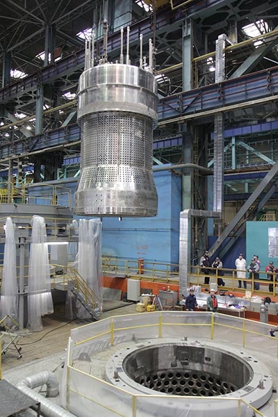 Die Atomenergomasch stellte die Reaktorkerneinbauten für Weissrusslands ersten Kernkraftwerksblock in ihrem Werk bei Wolgodonsk im Südwesten Russlands zusammen.