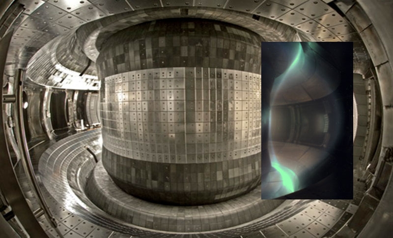 Coup d’œil dans le réacteur de fusion tokamak chinois East.