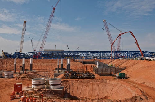 Die beiden geplanten Einheiten am Standort Vogtle können gebaut werden. So präsentierte sich die Vogtle-Baustelle am 30. Januar 2012.