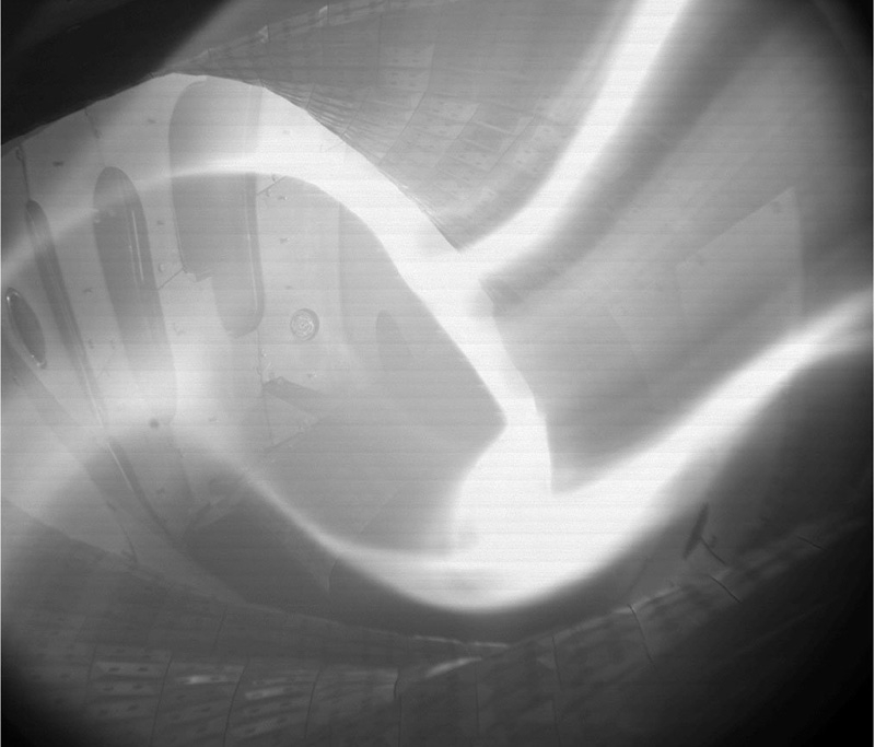 Blick ins Plasmagefäss: das Rekordplasma mit einem Energieinhalt von über einem Megajoule.