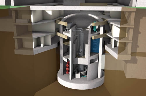 Présentation d'un module mPower dans son confinement souterrain.