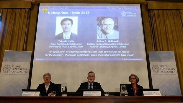 Der Japaner Takaaki Kajita und der Kanadier Arthur B. McDonald erhalten den diesjährigen Nobelpreis für Physik.