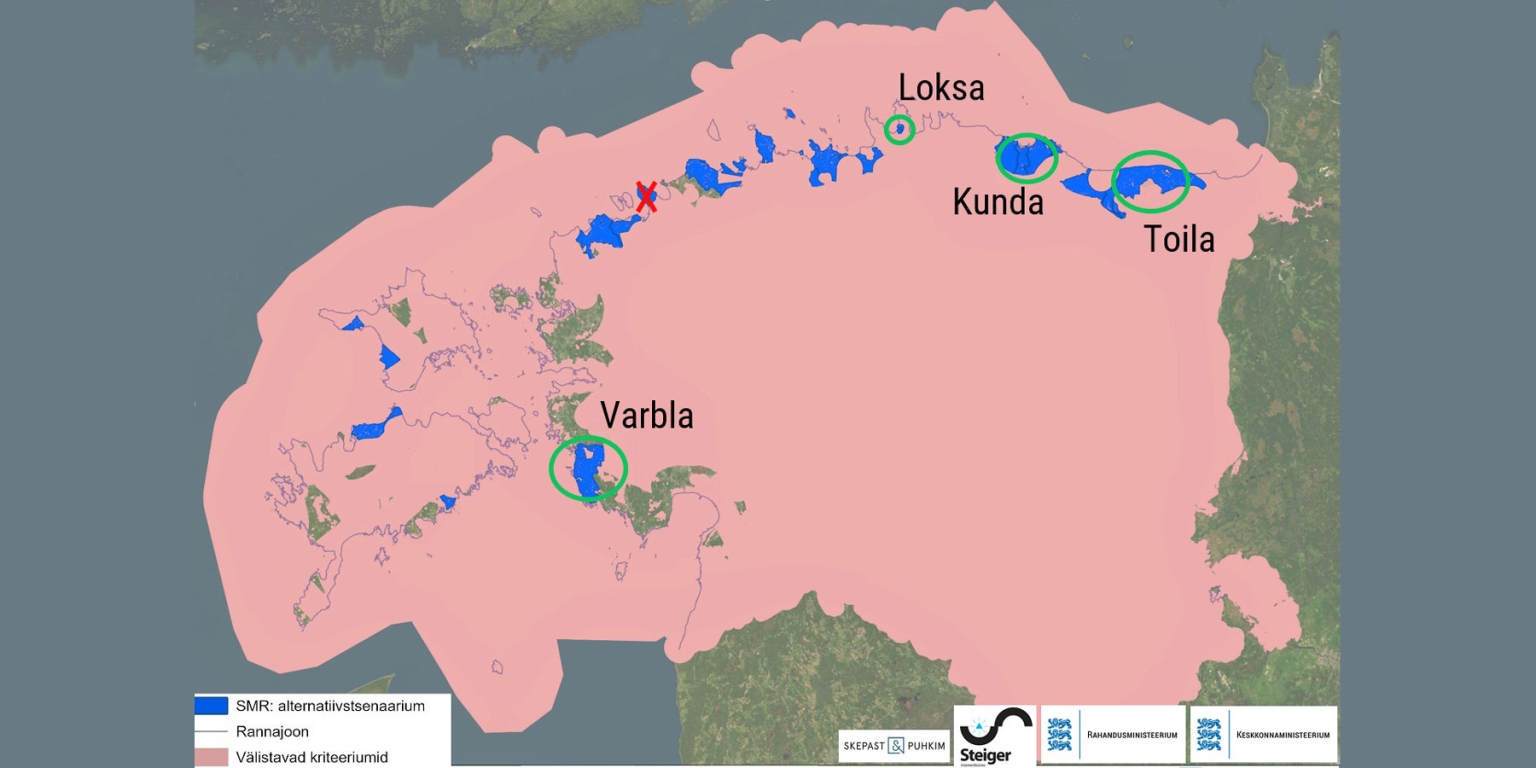 Potenzielle Standorte für SMR in Estland