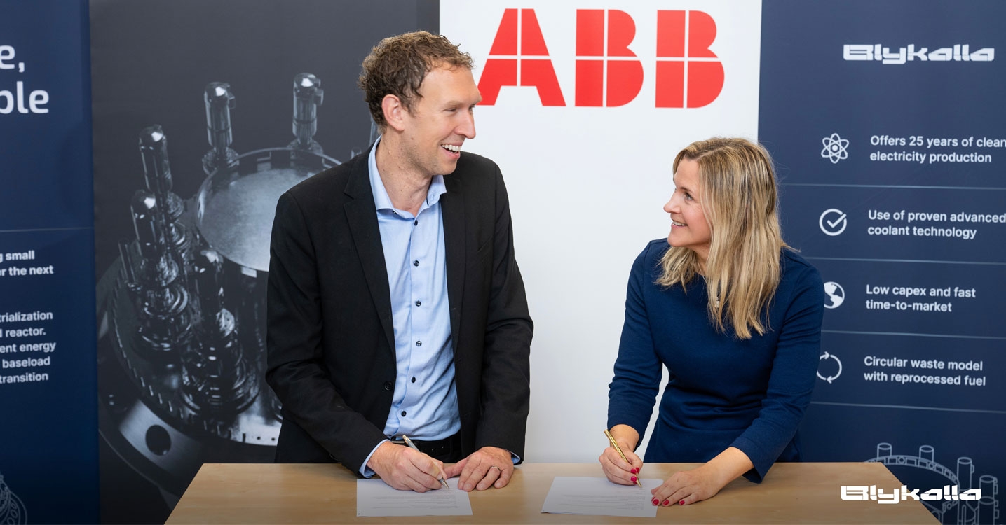 Jacob Stedman, CEO von Blykalla, und Vibeke Gyllenram, Leiterin der Geschäftsentwicklung bei ABB Process Automation