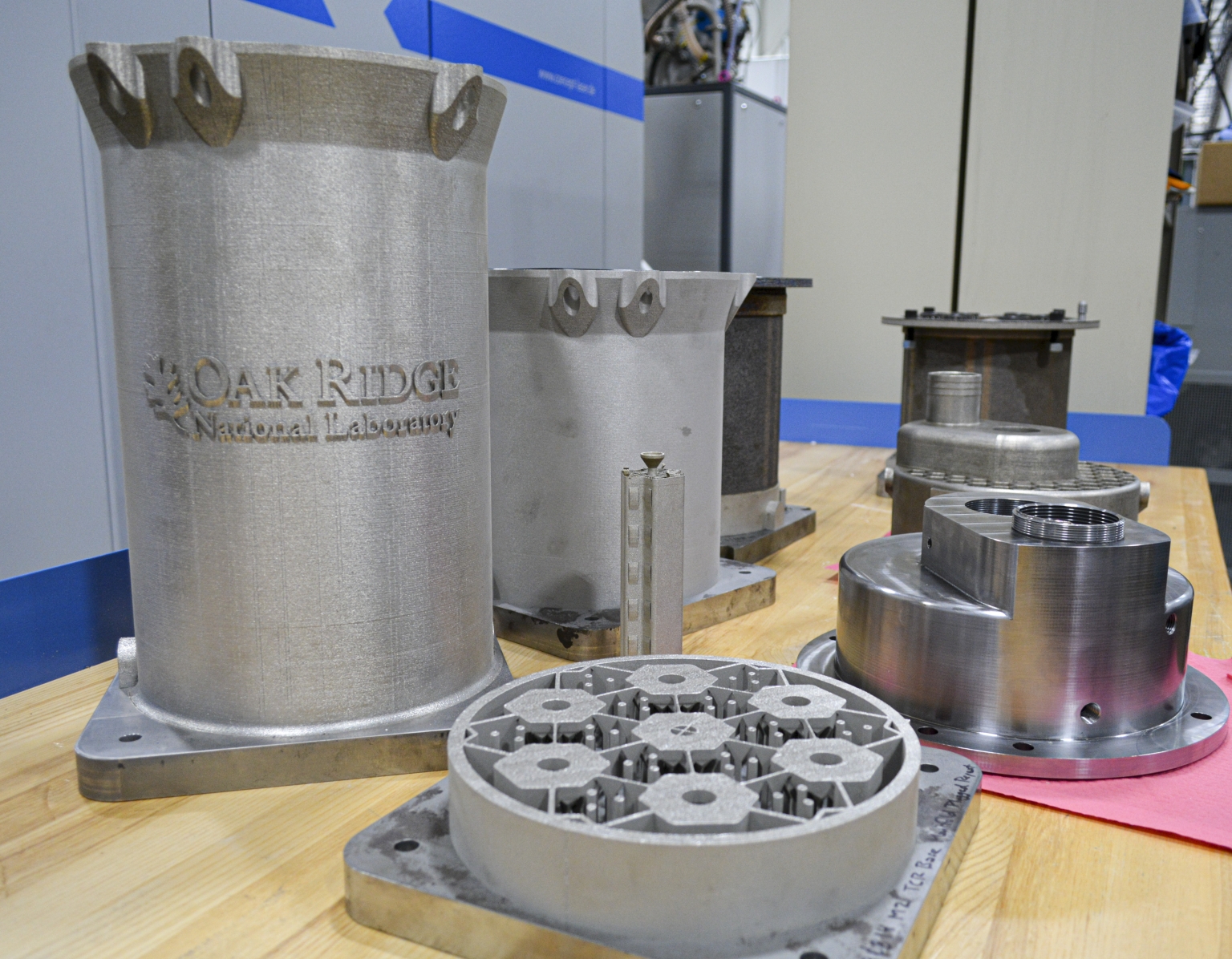 Komponenten aus dem 3D-Drucker am Oak Ridge National Laboratory.