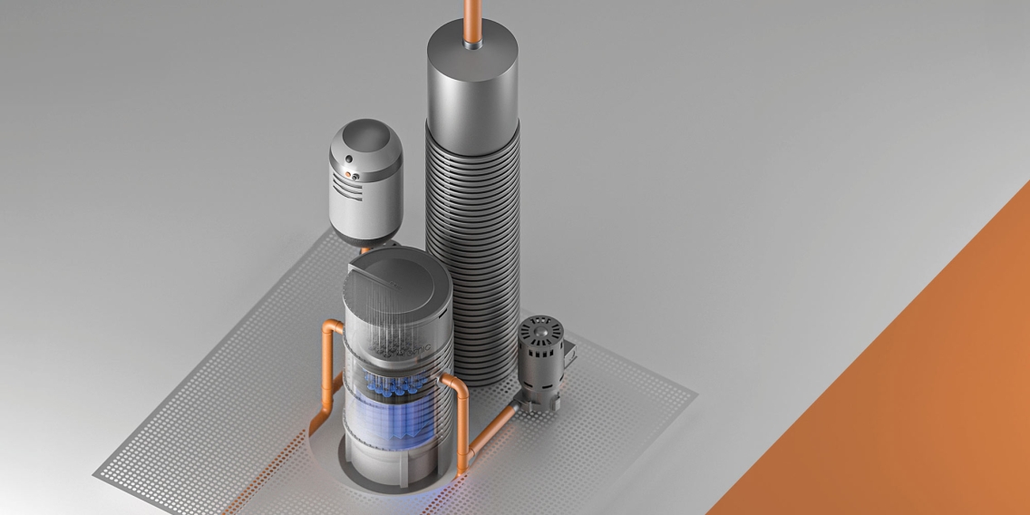 Computergenerierte Ansicht des MK60 SMR von Deep Atomic