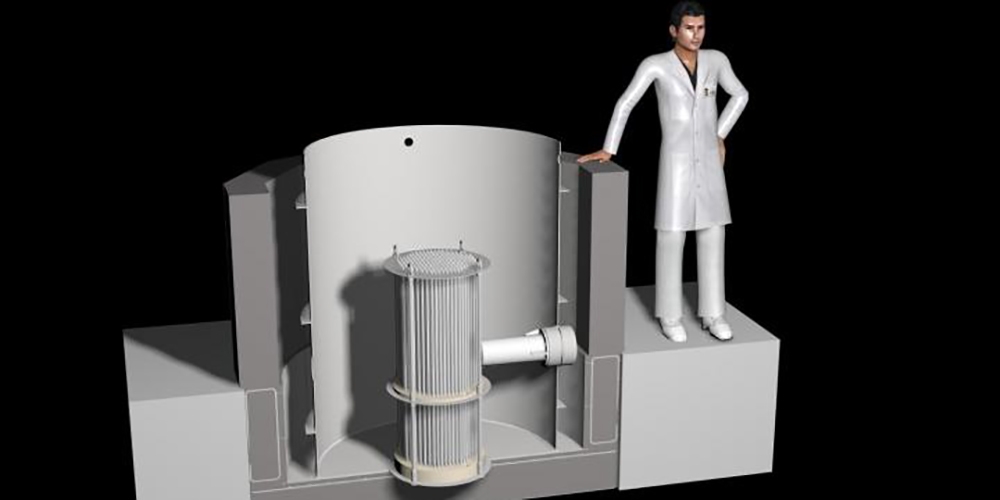 Modèle généré par ordinateur du réacteur de recherche VR-2