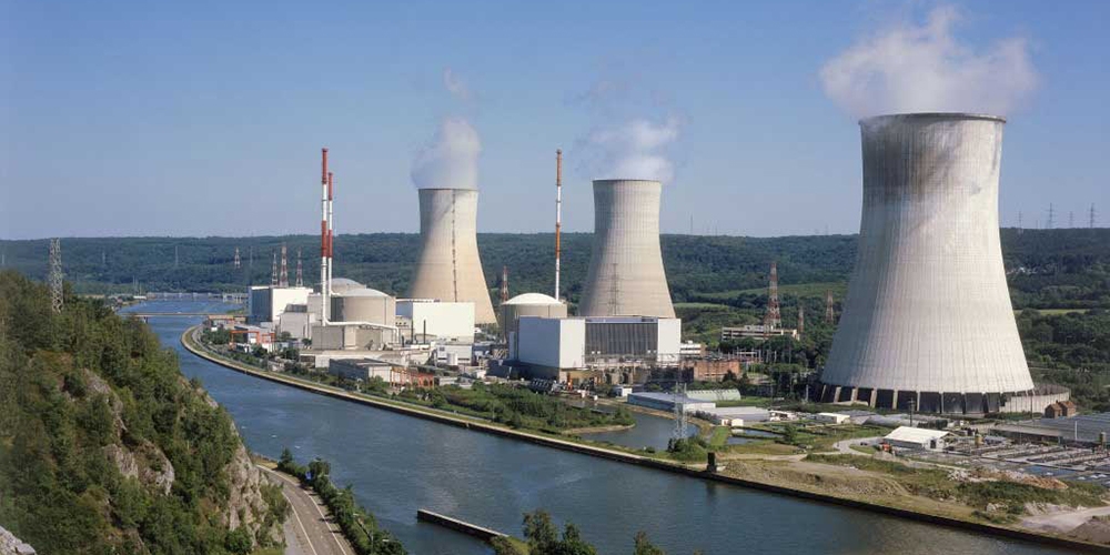 Das Kernkraftwerk Tihange in Belgien