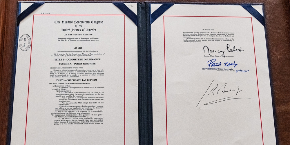 Unterzeichnete amerikanische Inflation Reduction Act