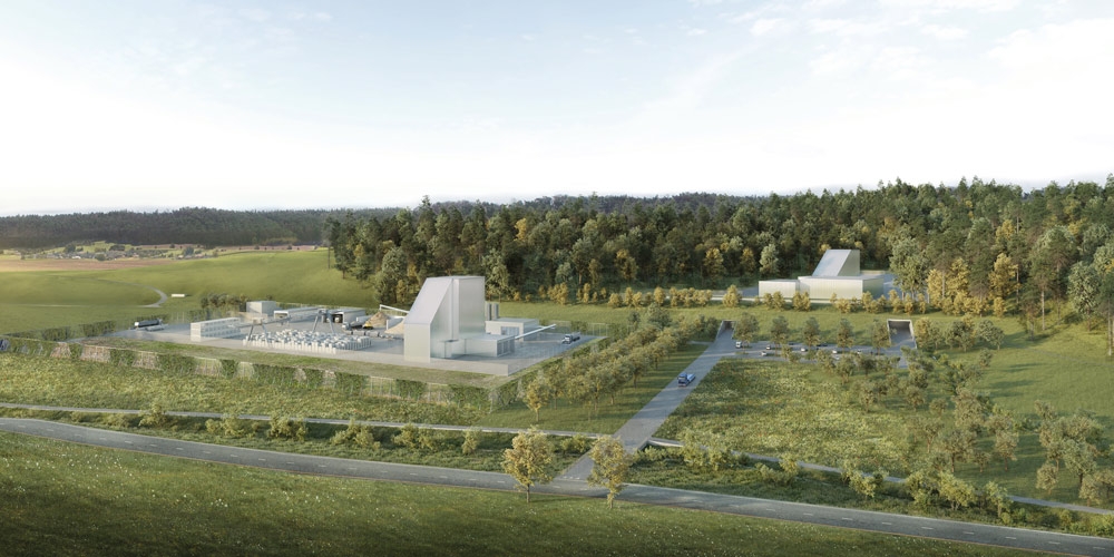 Fotorealistische Oberflächeninfrastruktur eines Tiefenlagers