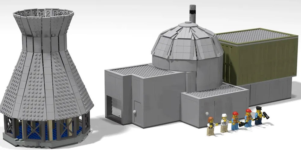 Une proposition de centrale nucléaire en briques Lego