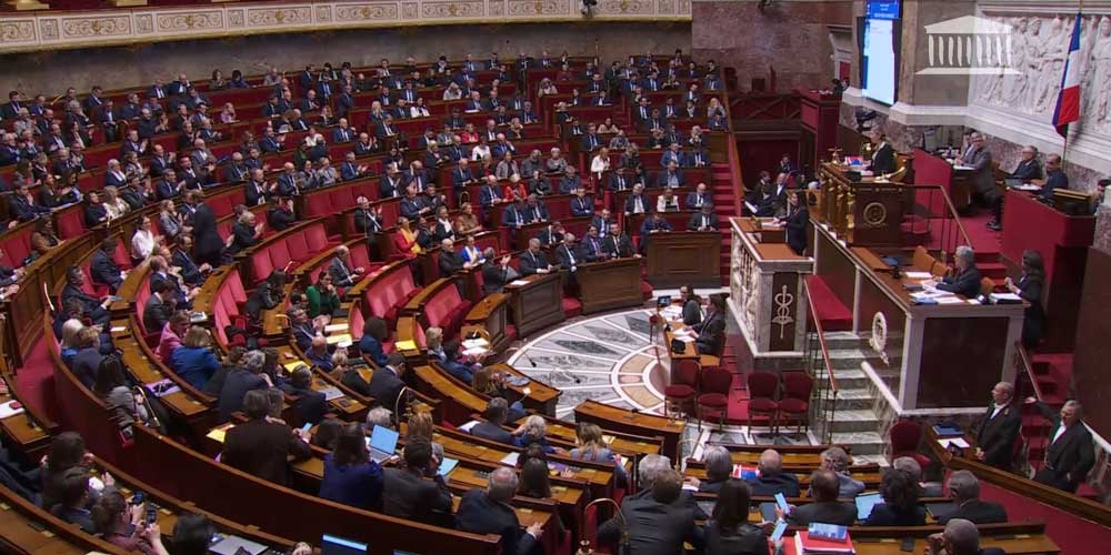 Plenarsaal der französischen Nationalversammlung