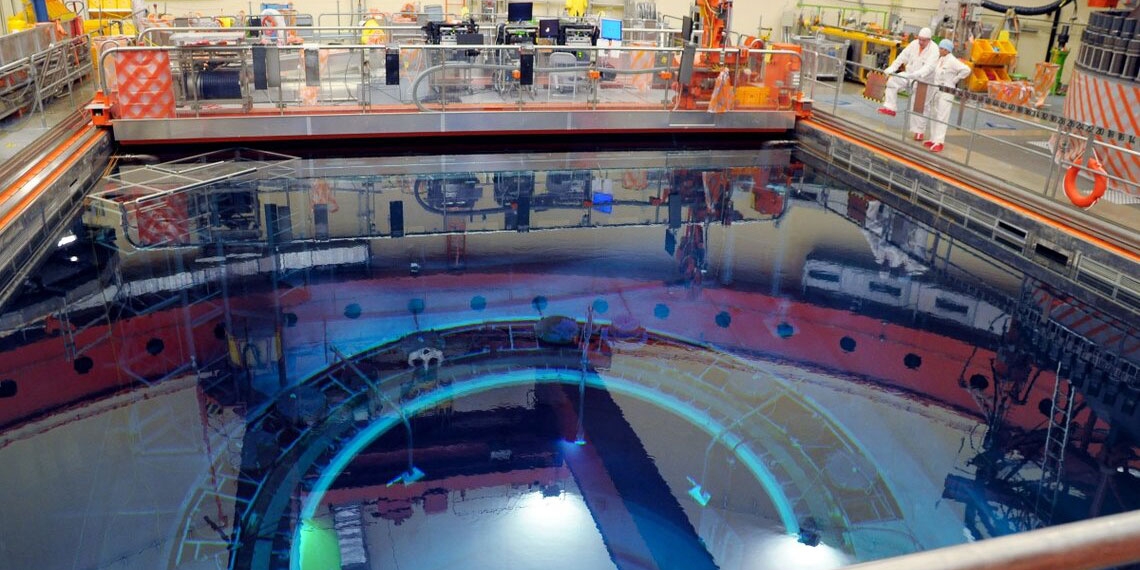 L'enceinte de confinement de la centrale nucléaire de Leibstadt pendant la révision annuelle