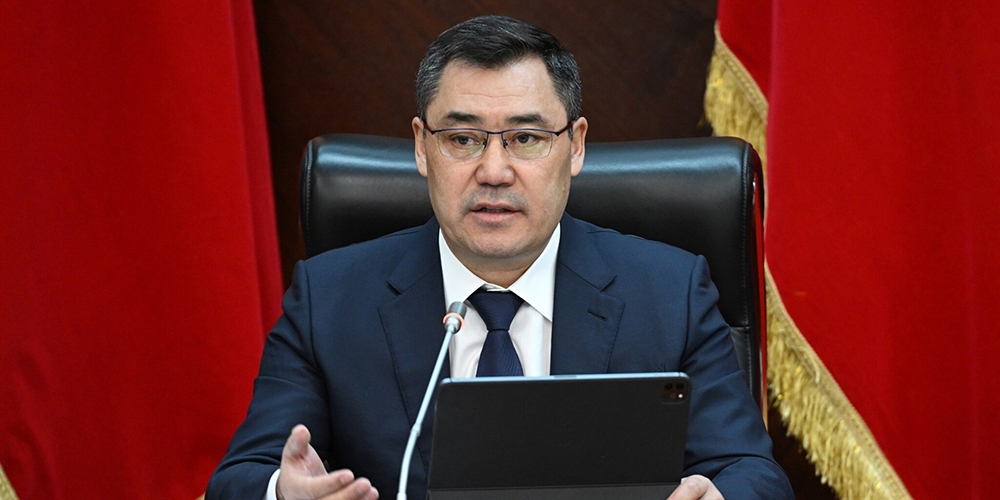Der Präsident Kirgistans Sadyr Schaparow