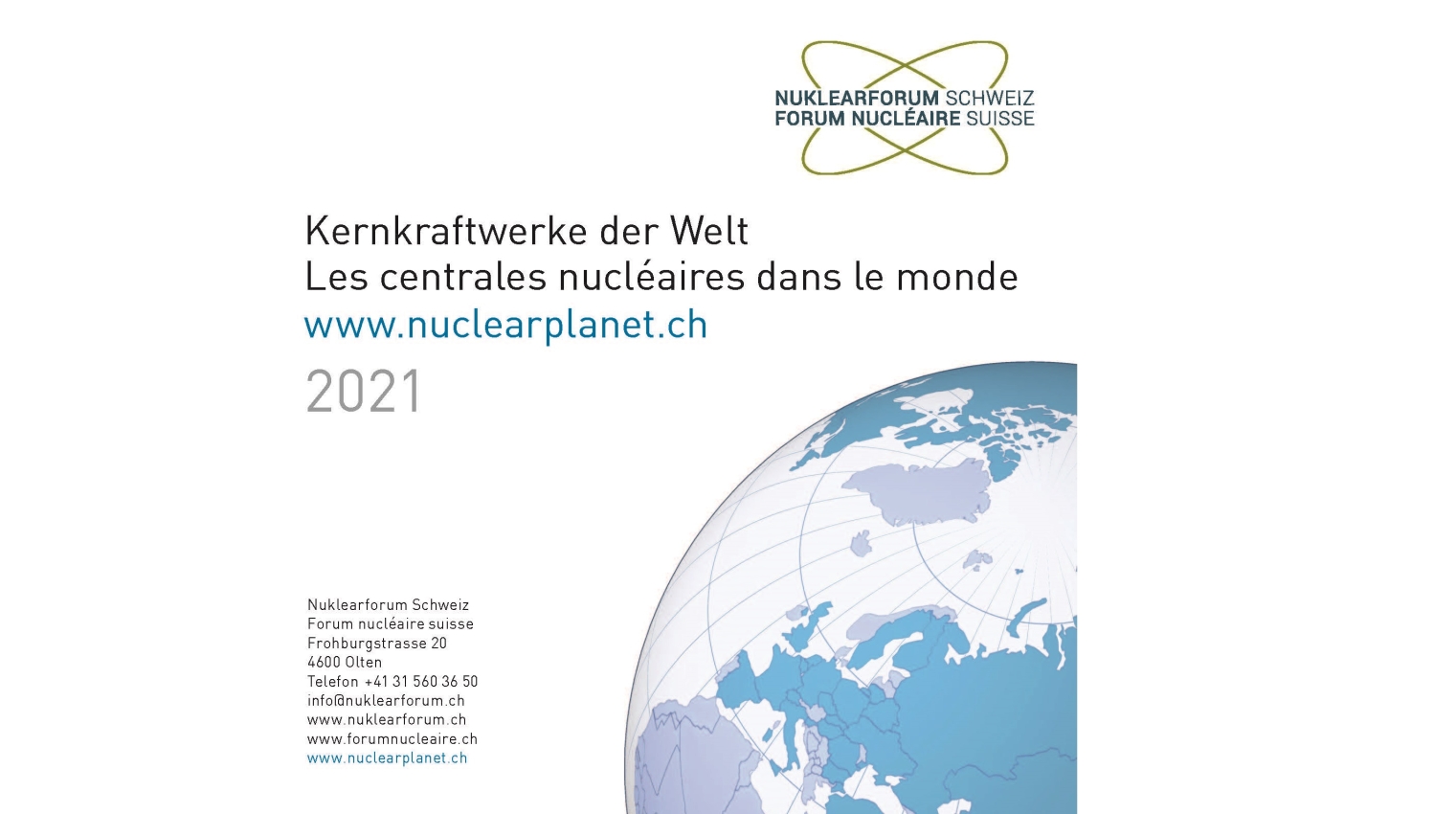 Kernkraftwerke der Welt 2021 - Quer