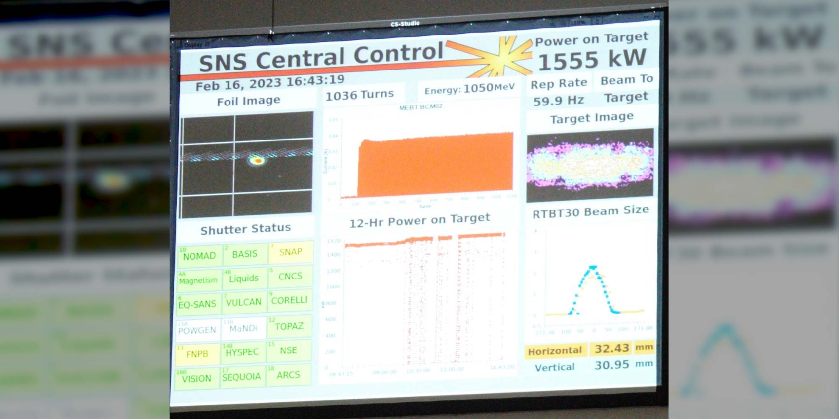 L'écran montre les 1,55 MW atteint