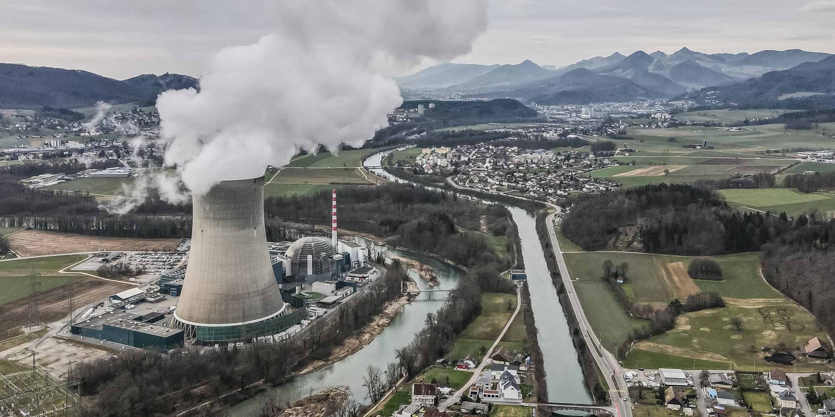 Kernkraftwerk Gösgen aus Vogelperspektive