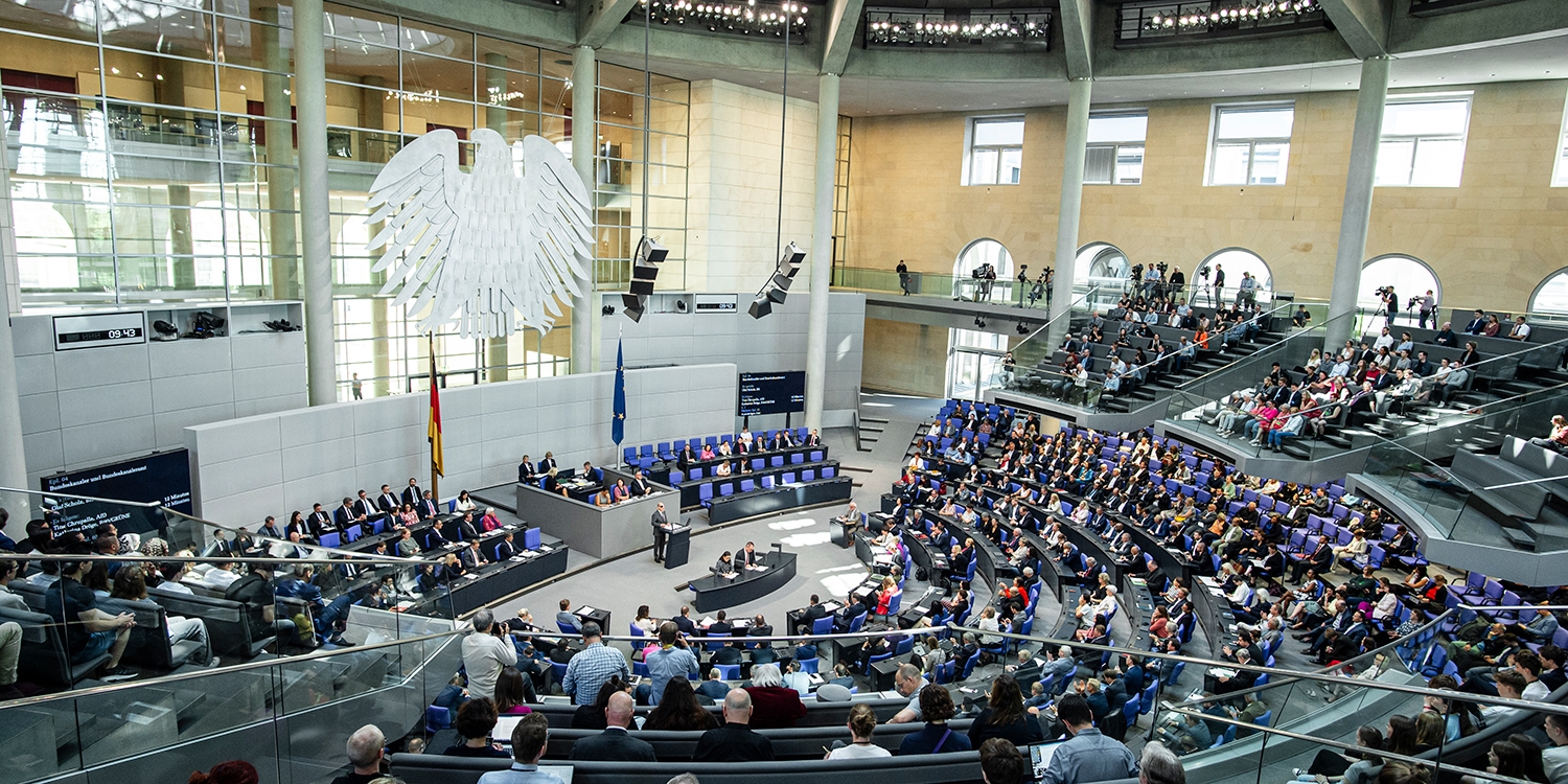 Plenarssal des deutschen Bundestags