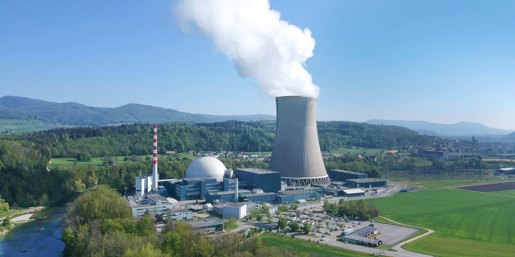 Das Kernkraftwerk Gösgen steht zuverlässig in Betrieb.